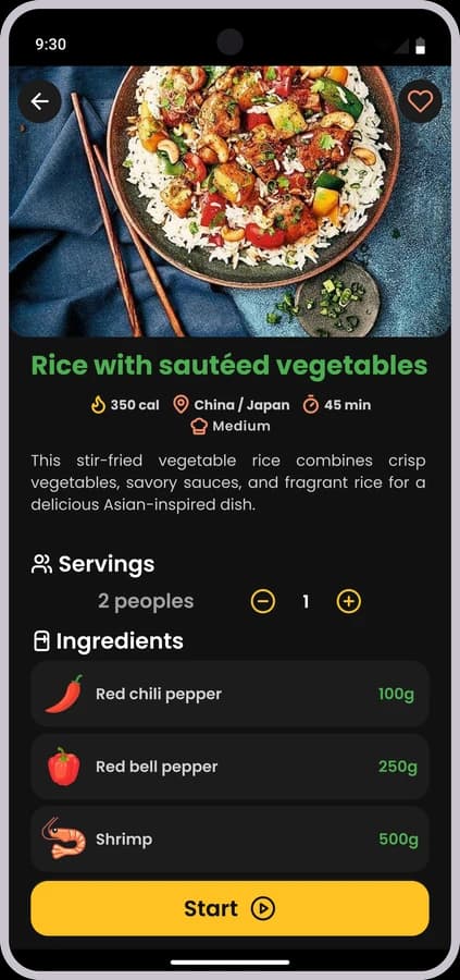 KitchenWhizz recipe detail concept